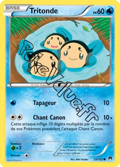 Carte Pokémon Tritonde  n°33 de la série Rupture Turbo