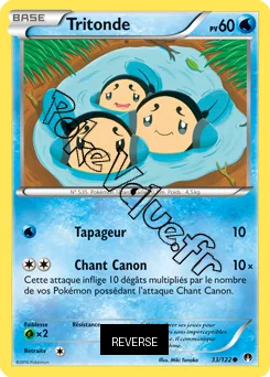 Carte Pokémon Tritonde  Reverse n°33 de la série Rupture Turbo