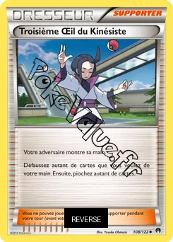 Carte Pokémon Troisième Œil du Kinésiste Reverse n°108 de la série Rupture Turbo