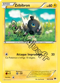 Carte Pokémon Zébibron  n°48 de la série Rupture Turbo