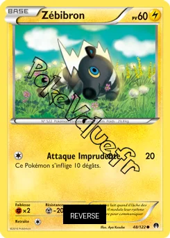 Carte Pokémon Zébibron  Reverse n°48 de la série Rupture Turbo