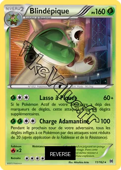 Carte Pokémon Blindépique  Reverse n°11 de la série Impulsion Turbo