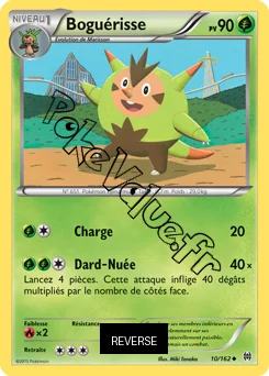 Carte Pokémon Boguérisse  Reverse n°10 de la série Impulsion Turbo