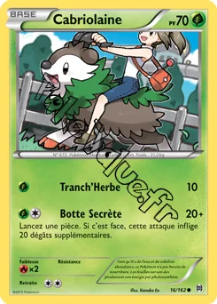 Carte Pokémon Cabriolaine  n°16 de la série Impulsion Turbo