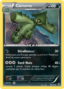 Carte Pokémon Cacturne  n°88 de la série Impulsion Turbo