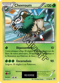 Carte Pokémon Chevroum  Reverse n°17 de la série Impulsion Turbo