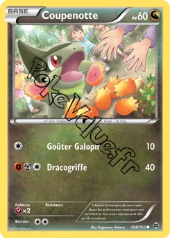 Carte Pokémon Coupenotte  n°108 de la série Impulsion Turbo