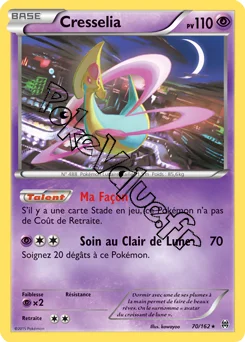 Carte Pokémon Cresselia  n°70 de la série Impulsion Turbo