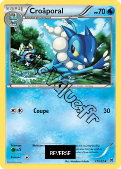 Carte Pokémon Croâporal  Reverse n°47 de la série Impulsion Turbo