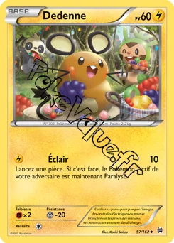 Carte Pokémon Dedenne  n°57 de la série Impulsion Turbo
