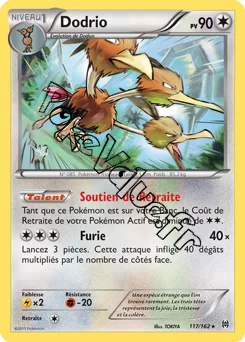 Carte Pokémon Dodrio  n°117 de la série Impulsion Turbo