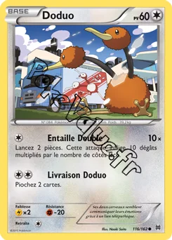 Carte Pokémon Doduo  n°116 de la série Impulsion Turbo