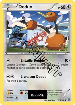 Carte Pokémon Doduo  Reverse n°116 de la série Impulsion Turbo
