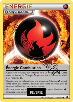 Carte Pokémon Énergie Combustion Reverse n°151 de la série Impulsion Turbo