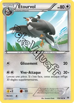 Carte Pokémon Étourvol  n°126 de la série Impulsion Turbo