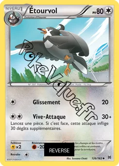 Carte Pokémon Étourvol  Reverse n°126 de la série Impulsion Turbo