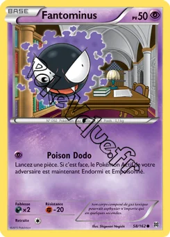Carte Pokémon Fantominus  n°58 de la série Impulsion Turbo