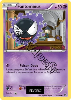 Carte Pokémon Fantominus  Reverse n°58 de la série Impulsion Turbo