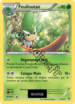 Carte Pokémon Feuiloutan  Reverse n°6 de la série Impulsion Turbo