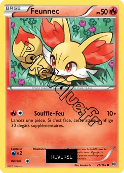 Carte Pokémon Feunnec  Reverse n°25 de la série Impulsion Turbo