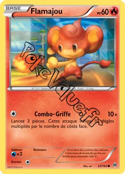 Carte Pokémon Flamajou  n°23 de la série Impulsion Turbo