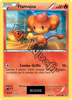 Carte Pokémon Flamajou  Reverse n°23 de la série Impulsion Turbo