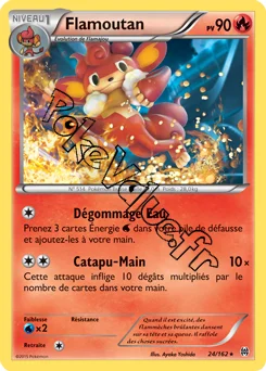 Carte Pokémon Flamoutan  n°24 de la série Impulsion Turbo