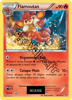 Carte Pokémon Flamoutan  Reverse n°24 de la série Impulsion Turbo