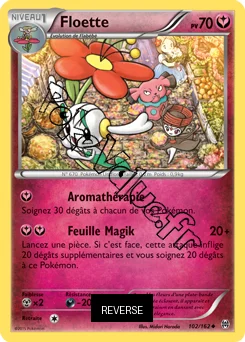 Carte Pokémon Floette  Reverse n°102 de la série Impulsion Turbo
