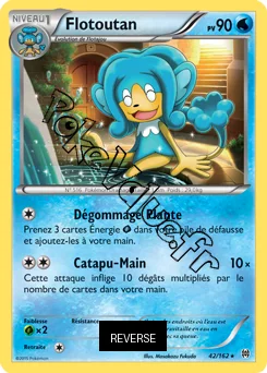 Carte Pokémon Flotoutan  Reverse n°42 de la série Impulsion Turbo