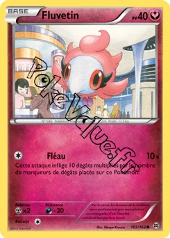Carte Pokémon Fluvetin  n°105 de la série Impulsion Turbo