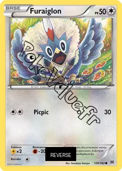 Carte Pokémon Furaiglon  Reverse n°129 de la série Impulsion Turbo