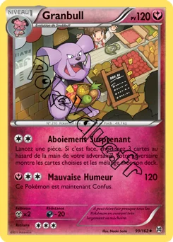 Carte Pokémon Granbull  n°99 de la série Impulsion Turbo