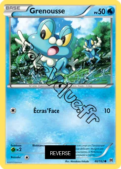 Carte Pokémon Grenousse  Reverse n°46 de la série Impulsion Turbo
