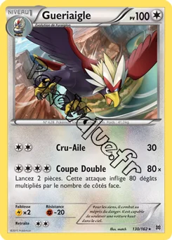 Carte Pokémon Gueriaigle  n°130 de la série Impulsion Turbo