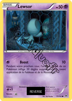 Carte Pokémon Lewsor  Reverse n°73 de la série Impulsion Turbo