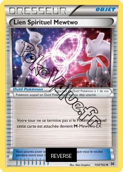 Carte Pokémon Lien Spirituel Mewtwo Reverse n°144 de la série Impulsion Turbo
