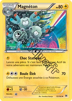 Carte Pokémon Magneton  n°53 de la série Impulsion Turbo