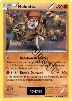 Carte Pokémon Meloetta  Reverse n°85 de la série Impulsion Turbo