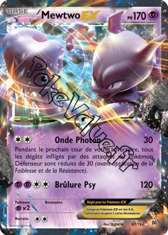 Carte Pokémon Mewtwo EX  n°61 de la série Impulsion Turbo