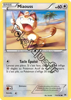 Carte Pokémon Miaouss  n°114 de la série Impulsion Turbo