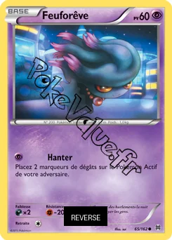 Carte Pokémon Misdreavus  Reverse n°65 de la série Impulsion Turbo