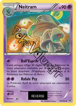 Carte Pokémon Neitram  Reverse n°74 de la série Impulsion Turbo