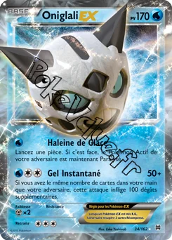 Carte Pokémon Oniglali EX  n°34 de la série Impulsion Turbo