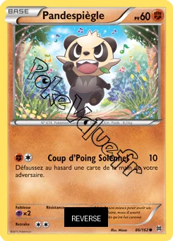 Carte Pokémon Pandespiègle  Reverse n°86 de la série Impulsion Turbo