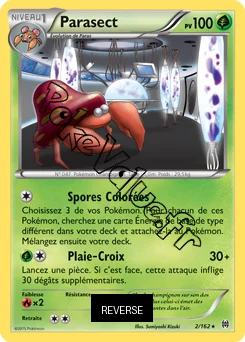 Carte Pokémon Parasect  Reverse n°2 de la série Impulsion Turbo