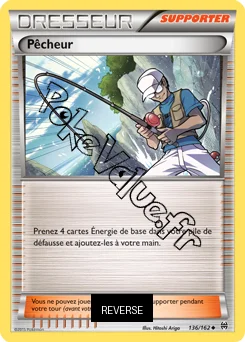 Carte Pokémon Pêcheur Reverse n°136 de la série Impulsion Turbo