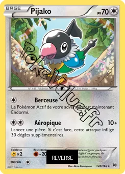 Carte Pokémon Pijako  Reverse n°128 de la série Impulsion Turbo