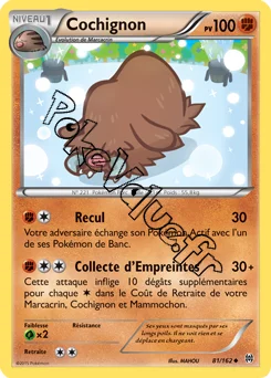 Carte Pokémon Piloswine  n°81 de la série Impulsion Turbo