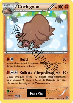 Carte Pokémon Piloswine  Reverse n°81 de la série Impulsion Turbo